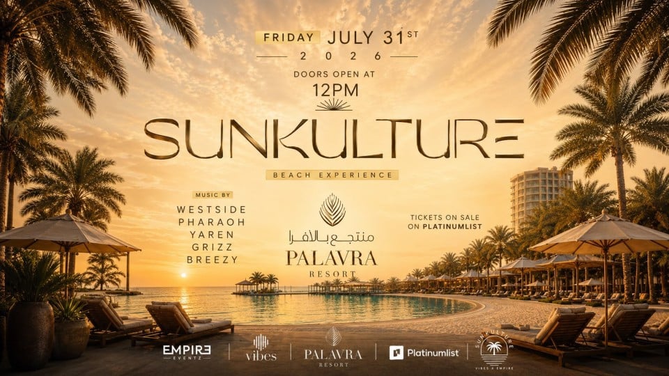 Sunkulture Beach Pool Party at Palavra Resort, Bahrain